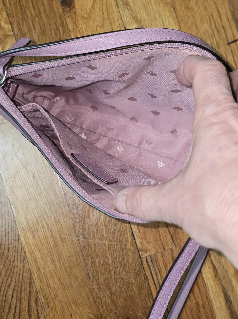 Kate Spade Pink Sparkly Saffiano Leather Crossbody